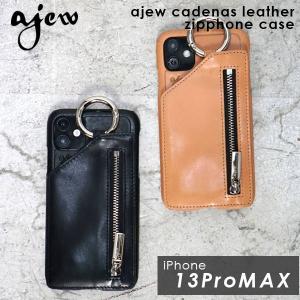 【iPhone13promax対応】エジュー ajew cadenas leather zipphone case iPhone13promax 13  promax iPhone ケース 本革 牛革 リアルレザー :ac201900213max:select shop DOUBLE HEART -  