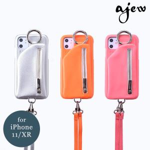 【11/XR対応】エジュー ajew 通販 ajew cadenas zipphone case neon shoulder iphone11 iphoneXR ケース iphoneケース ネオン レザー スマホケース