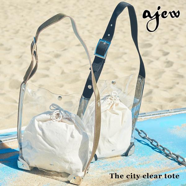 エジュー ajew 通販 The city clear tote ザシティークリアトート レディース...