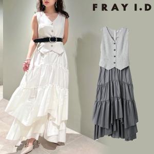 フレイアイディー FRAY I.D ワンピース 24春夏 ショートノーカラージレベストコンビワンピー...