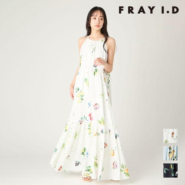 フレイアイディー FRAY I.D ワンピース 26春夏 フルーツプリントホルターワンピース／ウォッ...