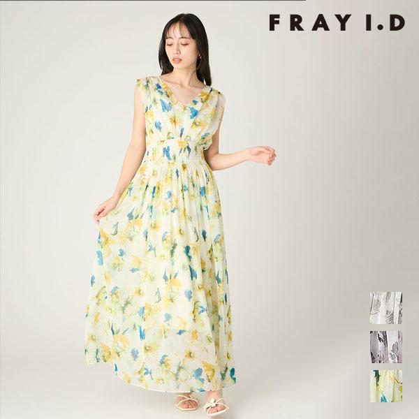 フレイアイディー FRAY I.D ワンピース 26春夏 シャーリングフラワープリントワンピース 7...