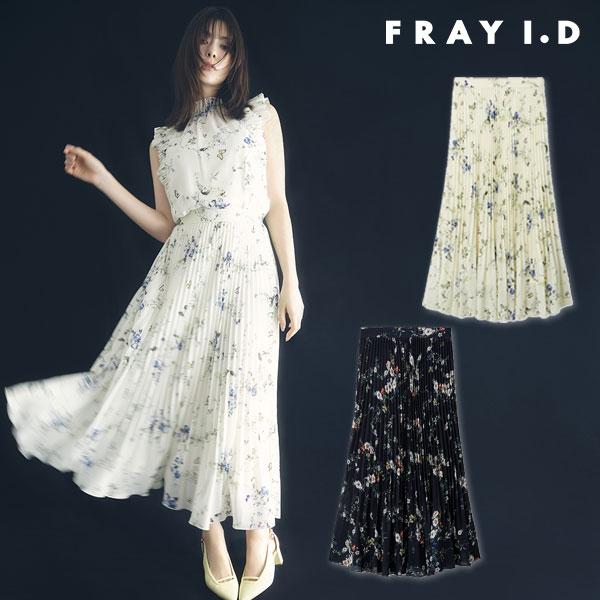 新作10%OFF フレイアイディー FRAY I.D ボトムス 26春夏 フラワープリントプリーツス...