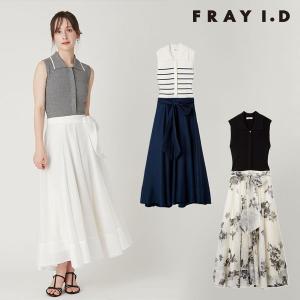 【新作10%OFF】 フレイアイディー FRAY I.D ワンピース 26春夏 ポロニットドッキングワンピース ノースリーブ マキシ丈 フレア fwno262023