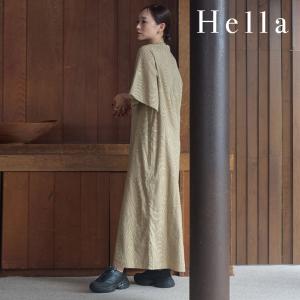 ヘラ Hella 24春夏 CUT JACQUARD DRESS ワンピース 半袖 ロング丈 ドレス h241-13｜doubleheart