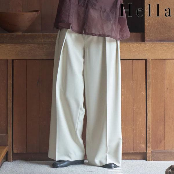 SALE40%OFF ヘラ Hella ボトムス 春夏 DOUBLE TUCK WIDE PT ダブ...