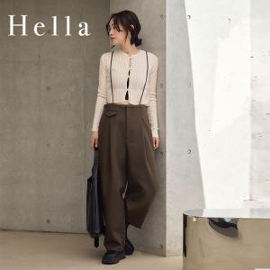 ヘラ Hella 24秋冬 SUSPENDER COCOON PANTS 9月下旬〜10月中旬予約 ボトムス パンツ ロング丈 フルレングス サロペット サスペンダー h243-18｜doubleheart