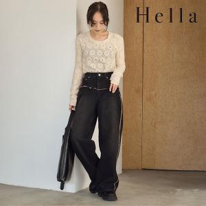 ヘラ Hella 24秋冬 VINTAGE CUTOFF DENIM TOPS 8月下旬〜9月中旬予約 ボトムス ロング丈 デニム h243-19｜doubleheart