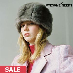 SALE AWESOME NEEDS オーサムニーズ LOW LAMPSHADE HAT_FUR レディース 帽子 ハット 小物 llhat-fur｜doubleheart