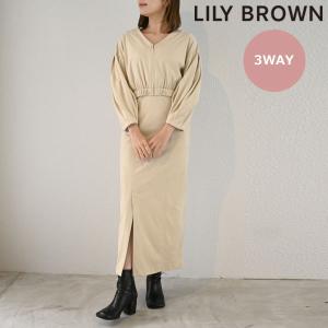 LILY BROWN（リリーブラウン） ワンピース スキッパーポロニット