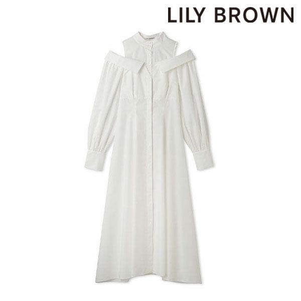 SALE リーブラウン LILY BROWN 23秋冬 レイヤードシャツワンピース ロング丈 長袖 ...