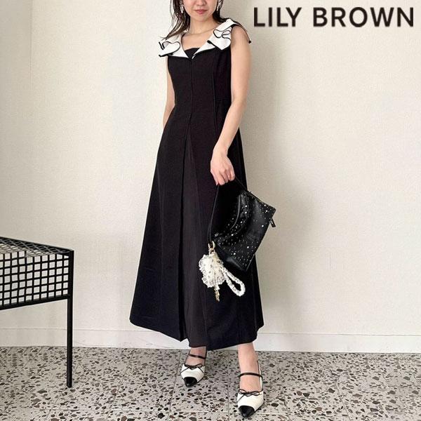SALE50%OFF リリーブラウン LILY BROWN ドレス 25春夏 バイカラースイッチング...