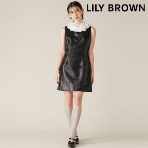 SALE40%OFF リリー ブラウン LILY BROWN ワンピース 25秋冬 [L.B CANDY STOCK]フリルカラー付き2wayミニワンピース ミニ丈 ノースリーブ lwfo255806｜select shop DOUBLE HEART
