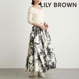 SALE リリーブラウン LILY BROWN ボトムス 23秋冬 バックリボンタックフレアスカート...
