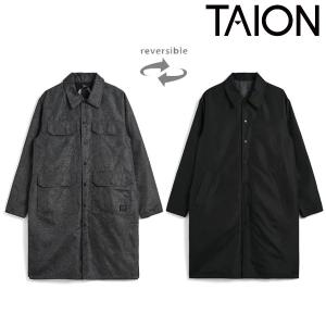 TAION（タイオン） ダウン×ボアリバーシブルロングダウンジャケット