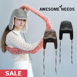 SALE AWESOME NEEDS オーサムニーズ RIVERSIBLE TRAPPER CAP レディース 帽子 ハット 小物 rtcap｜doubleheart