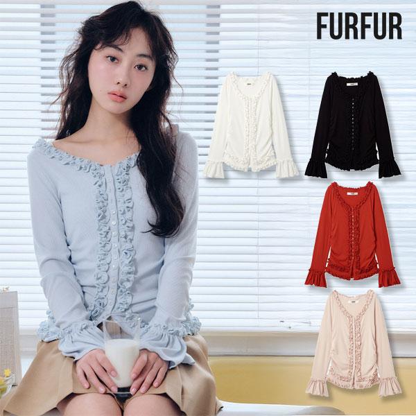 新作10%OFF ファーファー FURFUR トップス 26春夏 フリルカーディガン 1月中旬〜2月...