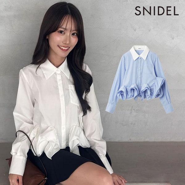 スナイデル SNIDEL トップス 26春夏 ヘムボリュームシャツ 長袖 ミドル丈 swfb2611...