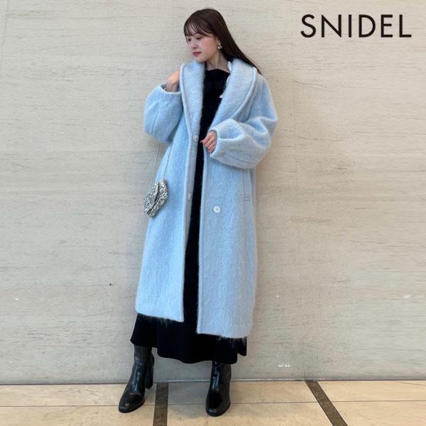 SALE50%OFF スナイデル SNIDEL アウター 24秋冬 シャギーロングコート ロング丈 ...