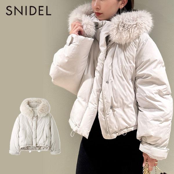 SALE10%OFF スナイデル SNIDEL アウター 24秋冬 フードファーショートダウン 長袖...