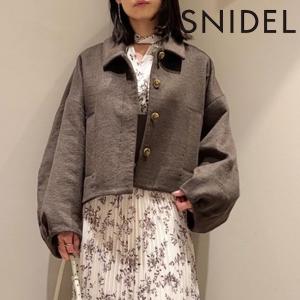 SALE スナイデル SNIDEL アウター 23秋冬 ウールブレンドショートコート ショート丈 長...