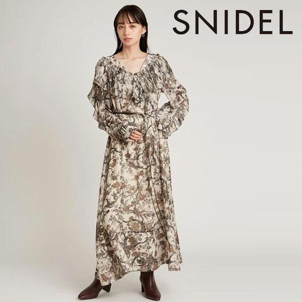 SALE スナイデル SNIDEL 22aw2nd ベルト付きプリーツフリルワンピース レディース ...