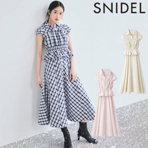 SALE スナイデル SNIDEL ワンピース 24春夏 Sustainableビスチェコンビシャツワンピース 半袖 ロング丈 ドレス swfo242059｜doubleheart