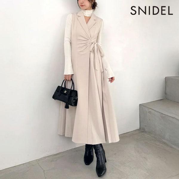 新作10%OFF スナイデル SNIDEL ワンピース 25秋冬 Sustainableサイドプリー...