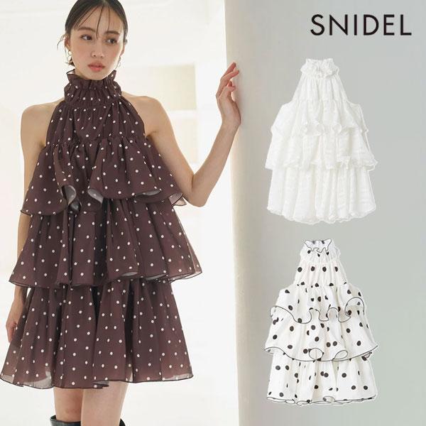 スナイデル SNIDEL ワンピース 26春夏 ボリュームエアリーミニワンピース 3月下旬〜4中旬予...