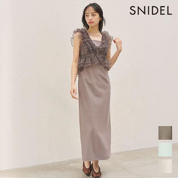 スナイデル SNIDEL ワンピース 26春夏 チュールボレロセットキャミドレス マキシ丈 キャミソ...