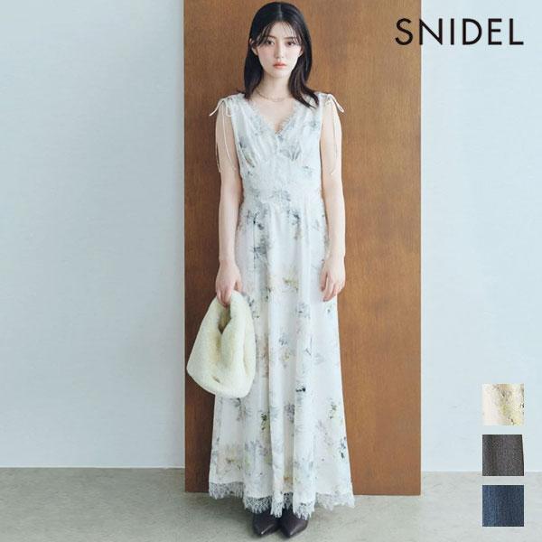 SALE10%OFF スナイデル SNIDEL ワンピース 26秋冬 レーストリムバリエワンピース ...