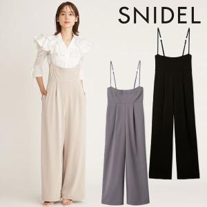 SALE スナイデル SNIDEL ハイウエストサロペット オールインワン ボトムス ロング丈 フルレングス swfp231195｜doubleheart