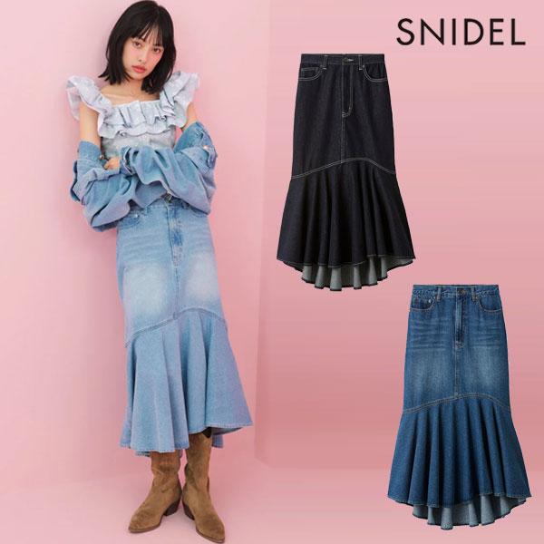 SALE40%OFF スナイデル SNIDEL ボトムス 25春夏 デニムマーメイドスカート ロング...
