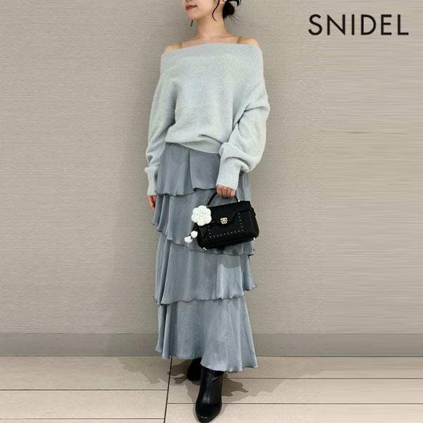 SALE30%OFF スナイデル SNIDEL スカート 25秋冬 サテンナローティアードスカート ...