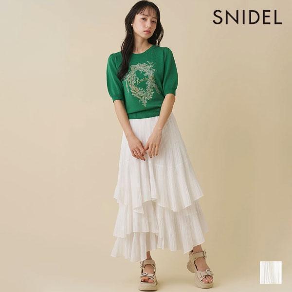 スナイデル SNIDEL ボトムス 26春夏 ボリュームティアードスカート 5月上旬〜下旬予約 マキ...