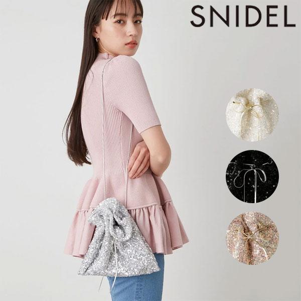 SALE スナイデル SNIDEL バッグ 24春夏 ラメバリエチェーンバッグ 5月下旬〜6月中旬予...