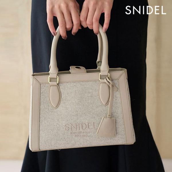 新作10%OFF スナイデル SNIDEL バッグ 25秋冬 ロゴバッグ 2WAY ハンドバッグ シ...