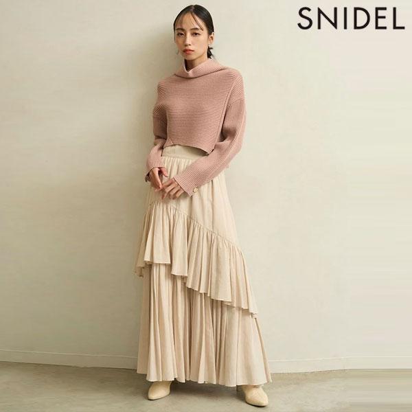 SALE60%OFF スナイデル SNIDEL ワンピース 25春夏 アシメリブニットコンビワンピー...