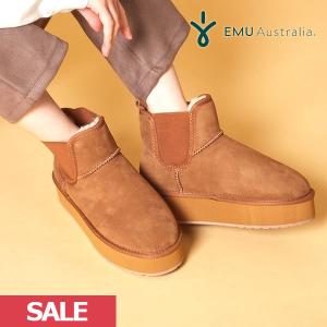 SALE エミュオーストラリア EMU Australia 2023秋冬 Foy Flatform Micro 靴 シューズ ムートンブーツ ミディアム丈 w13086｜doubleheart
