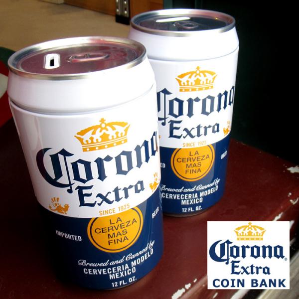 コインバンク 貯金箱 Corona Extra コロナビール 小物入れ ブリキ インテリア プレゼン...