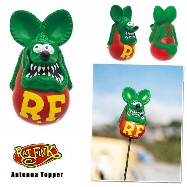 ラットフィンク アンテナトッパー アンテナボール スクイーズ 車 カーアクセサリー カッコイイ 目印...
