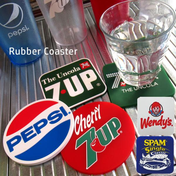 コースター おしゃれ ラバー 7UP PEPSI SPAM wendy's 丸い スクエア キッチン...