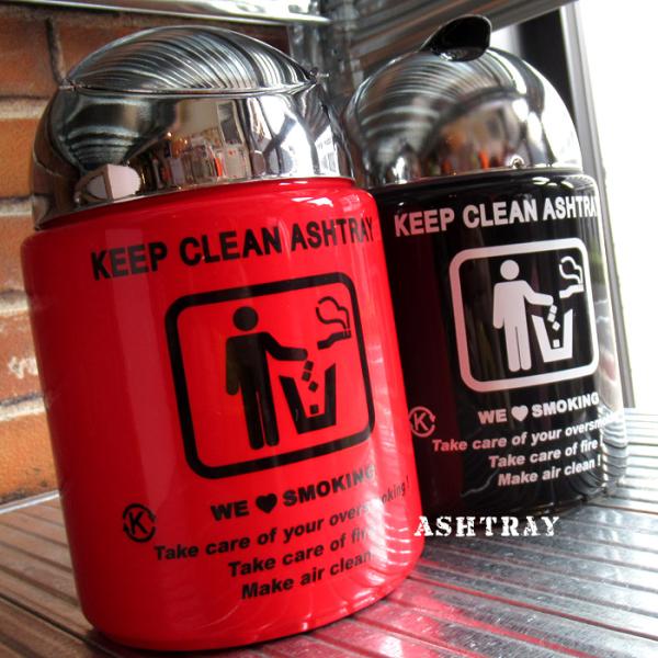 灰皿 ドーム灰皿 ふた付き KEEP CLEAN 卓上 アメリカン雑貨 プレゼント 普段使い におい...