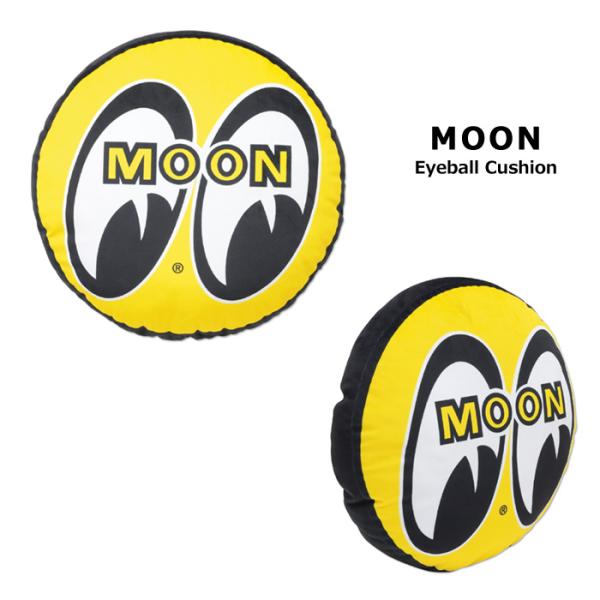 クッション 座布団 ムーンアイズ アイボール ロゴデザイン 丸型 ふかふか 40cm 大きめ アメリ...