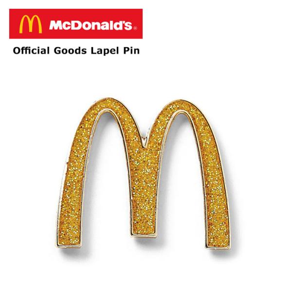 マクドナルド ゴールデンアーチ ラメ グリッター ピンバッジ オフィシャル マックピン マクドナルド...