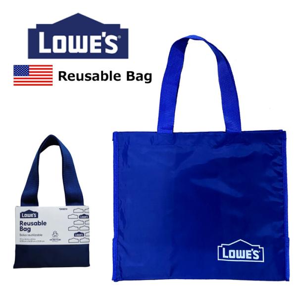 LOWE'S トートバッグ Reusable Bag エコバッグ ショッピングバッグ ナイロン コン...