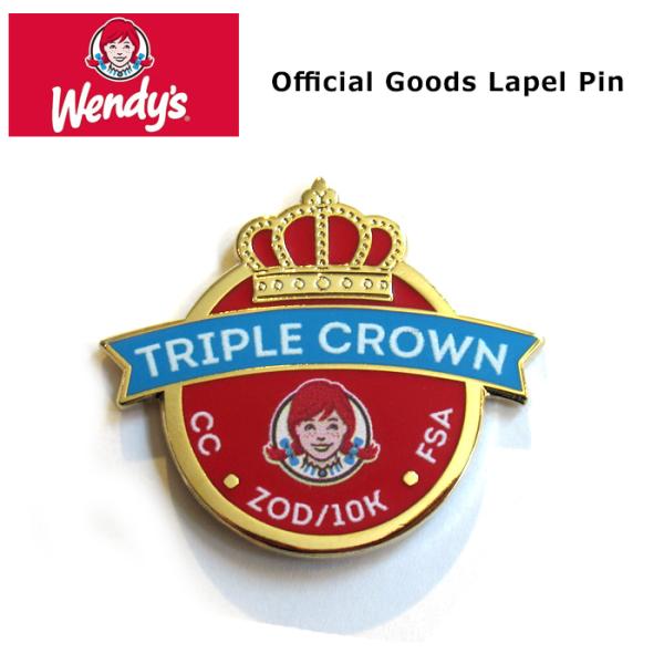 Wendy's オフィシャルグッズ ピン ラペルピン トリプルクラウン ピンバッジ プレゼント コレ...