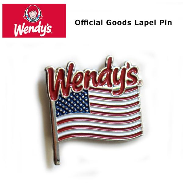 Wendy's オフィシャルグッズ ピン 星条旗 アメリカ国旗 ラペルピン ピンバッジ プレゼント ...
