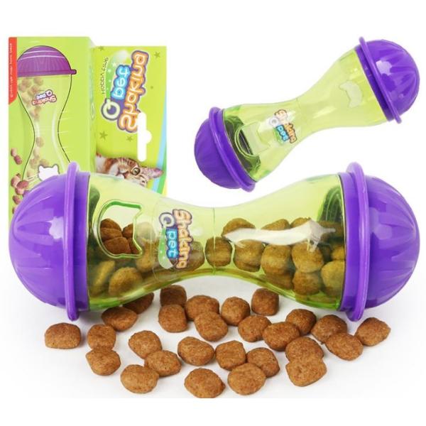 猫 知育玩具 遊びながら学習自動給餌器 お留守番フィーダー エサ入れ おもちゃ フード おやつ 早食...