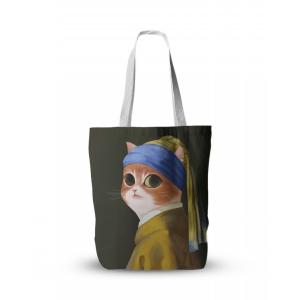 ダ・ビンチパロディトートバッグ モニャリザの微笑み モナリザ 可愛い